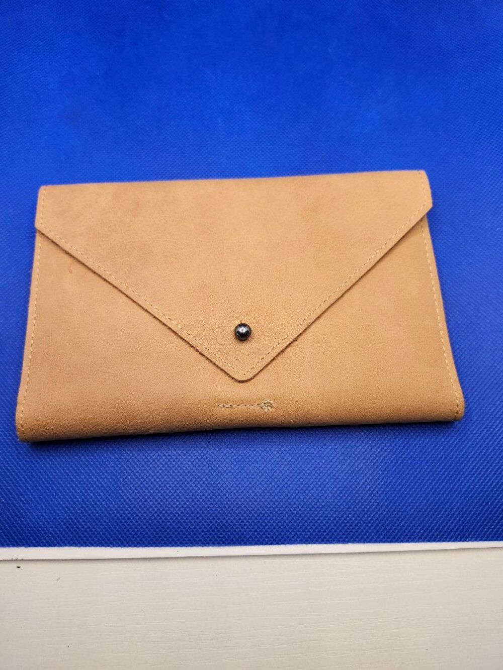 NEW Hearth & Hand with Magnolia Envelope Style Flap Leather Wallet - Cognac